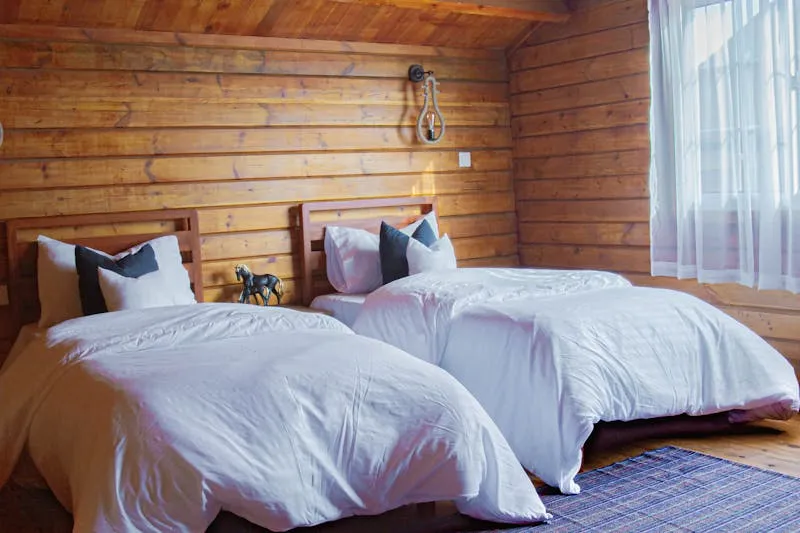 Draps en percale de coton blanc posés sur un lit avec oreillers